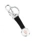 Portachiavi Maserati Acciaio e Pelle Nera Keyrings KMU5240101