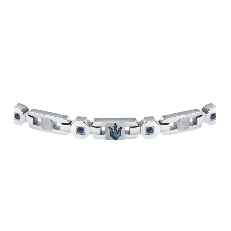 Bracciale Maserati Acciaio Crystal Blu Iconic JM423AVD15