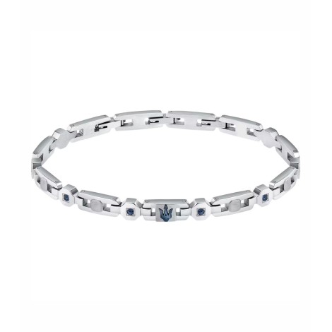Bracciale Maserati Acciaio Crystal Blu Iconic JM423AVD15