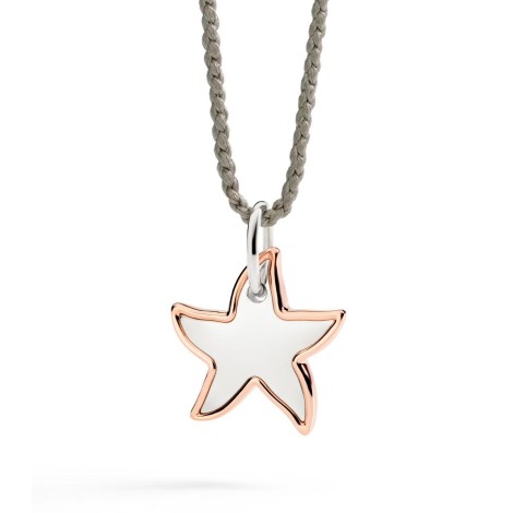 Ciondolo Dodo XL Stellina Argento e Oro Rosa