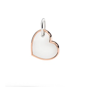Ciondolo Dodo XL Cuore Argento e Oro Rosa