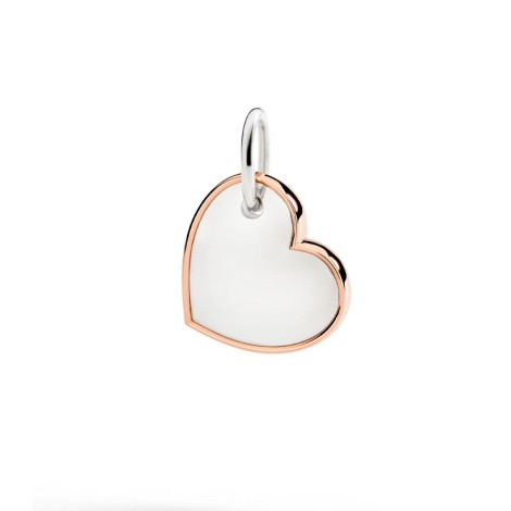 Ciondolo Dodo XL Cuore Argento e Oro Rosa