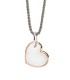 Ciondolo Dodo XL Cuore Argento e Oro Rosa