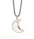 Ciondolo Dodo XL Luna Argento e Oro Rosa