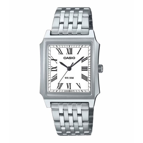 Orologio Casio Analogico Bianco Acciaio MTP-B190D-7BVEF