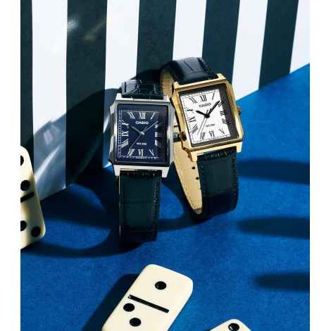 Orologio Casio Analogico Nero Pelle MTP-B190GL-7BVE