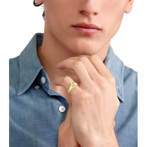 Anello Dodo Sigillo Oro Giallo e Diamante