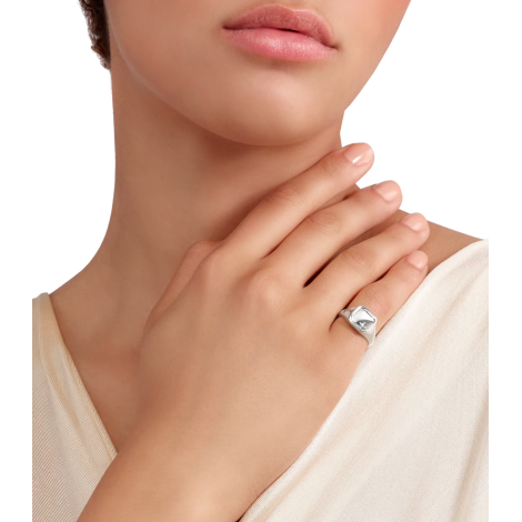 Anello Dodo Sigillo Argento e Diamante