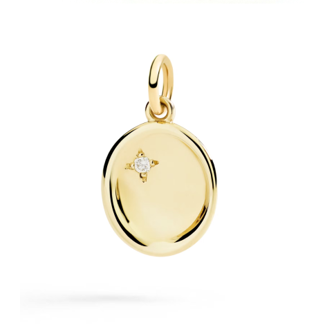 Ciondolo Dodo Sigillo Oro Giallo 9kt e Diamante