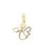 Ciondolo Angelo Con Zirconi Oro Giallo 9kt
