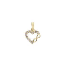 Ciondolo Cuore E Infinito Oro Giallo 9Kt