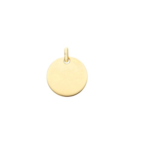 Ciondolo Tondo Piastrina Oro Giallo 9Kt