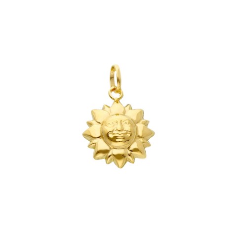 Ciondolo Sole Bombato Oro Giallo 18 kt