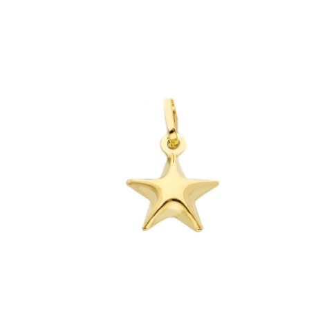 Ciondolo Stella Bombata Oro Giallo 18kt