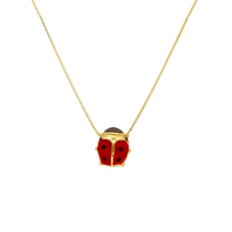 Collana Coccinella Passante Oro Giallo 18kt Smalto