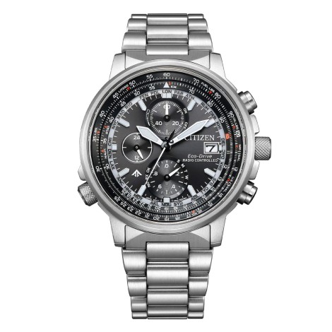 Orologio Citizen Radiocontrollato Crono Pilot Acciaio AT8300-58E