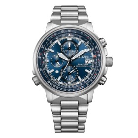 Orologio Citizen Radiocontrollato Crono Pilot Acciaio Blu AT8300-58L