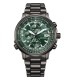 Orologio Citizen Radiocontrollato Crono Pilot Acciaio Verde AT8304-57W