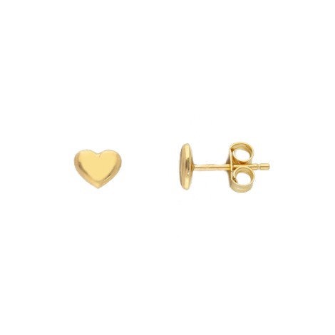 Orecchini Lobo Cuore Oro Giallo 18kt