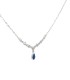 Collana Goccia Blu e Zirconi Argento