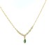 Collana Goccia Verde e Zirconi Argento Dorato