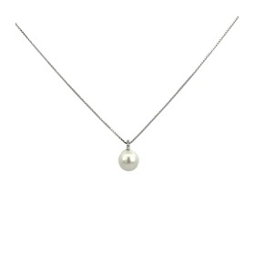 Collana Perla Bianca Argento