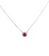 Collana Pietra Rossa Zirconi Argento
