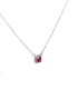 Collana Argento Zircone Rosso