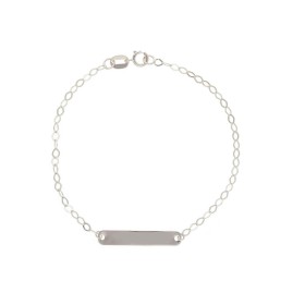 Bracciale Targhetta Oro Bianco 18kt