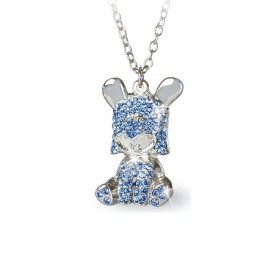 Collana Hello Spank in Bronzo e Cristalli Swarovski Blu