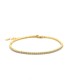 Bracciale Tennis Argento Dorato e Zirconi Bianchi