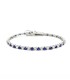 Bracciale Tennis Argento e Zirconi Blu