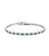 Bracciale Tennis Argento e Zirconi Verdi