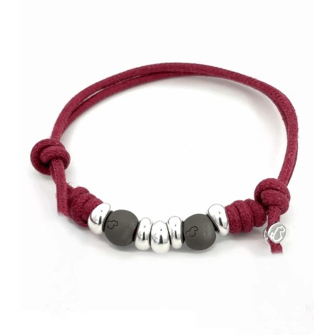 Bracciale Cordino Dodo Pepite Titanio Rondelle Bold