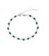 Bracciale Argento e Zirconi Ovali Verdi