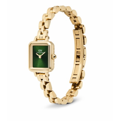 Orologio Daniel Wellington Quadro Mini Arch 3-link Emerald Sunray Gold DW00100852