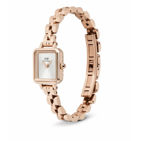 Orologio Daniel Wellington Quadro Mini Arch 3-link White Sunray Rose Gold DW00100847
