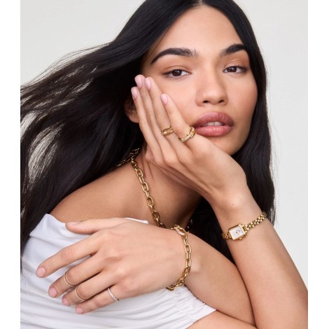 Orologio Daniel Wellington Quadro Mini Arch 3-link White Sunray Rose Gold DW00100847