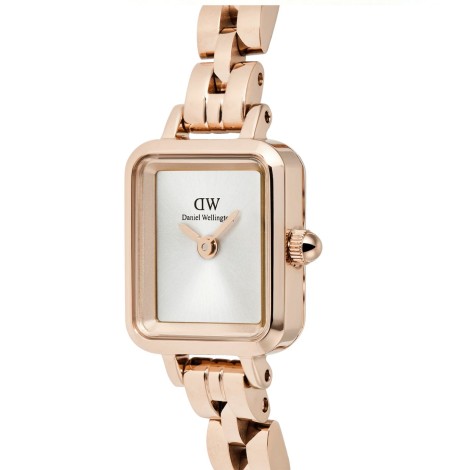 Orologio Daniel Wellington Quadro Mini Arch 3-link White Sunray Rose Gold DW00100847