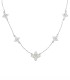 Collana Argento Fiori Pavé di Zirconi