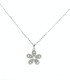 Collana Argento Fiore Zirconi E Perle