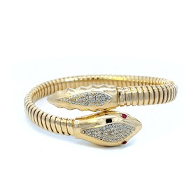 Bracciale Argento Dorato Contrariè Serpente