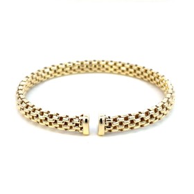 Bracciale Bangle Maglia Intrecciata Argento Dorato