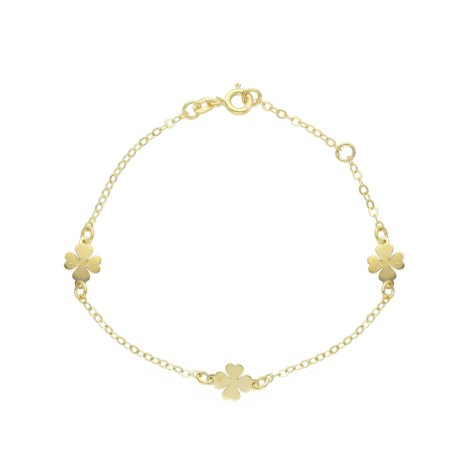 Bracciale Quadrifogli Oro Giallo 9kt