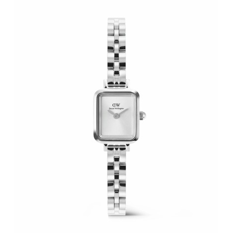 Orologio Daniel Wellington Quadro Mini Arch 3-link White Sunray Silver DW00100844