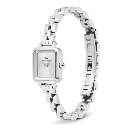 Orologio Daniel Wellington Quadro Mini Arch 3-link White Sunray Silver DW00100844