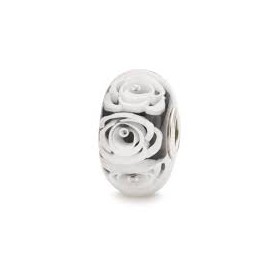 Charm Donna Trollbeads ROSA REGINA BIANCA TGLBE-30044