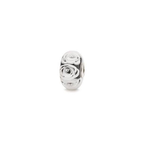 Charm Donna Trollbeads ROSA REGINA BIANCA TGLBE-30044