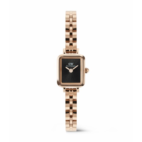 Orologio Daniel Wellington Quadro Mini Arch 3-link Onyx Sunray Rose Gold DW00100848
