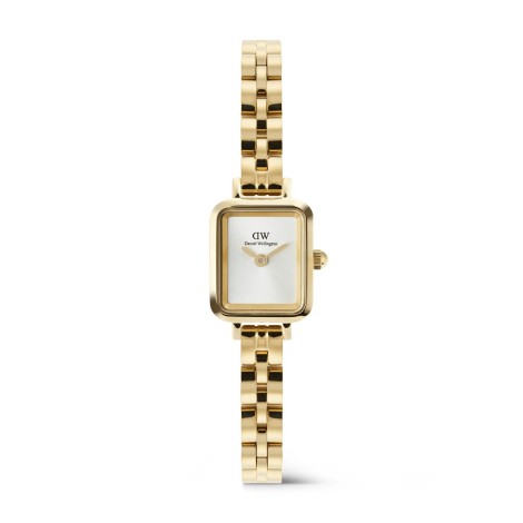 Orologio Daniel Wellington Quadro Mini Arch 3-link White Sunray Gold